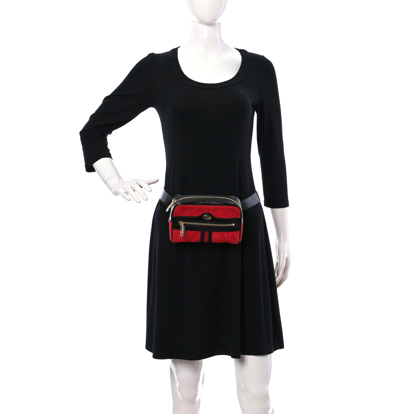 Suede Small Ophidia Belt Bag 85 34 Hibiscus Red