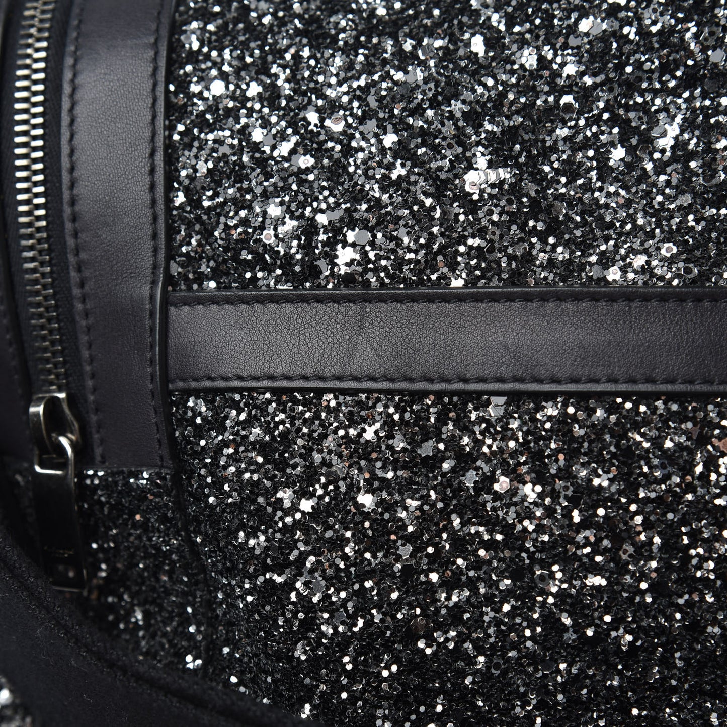 Glitter Canvas City Gym Duffle Bag Black