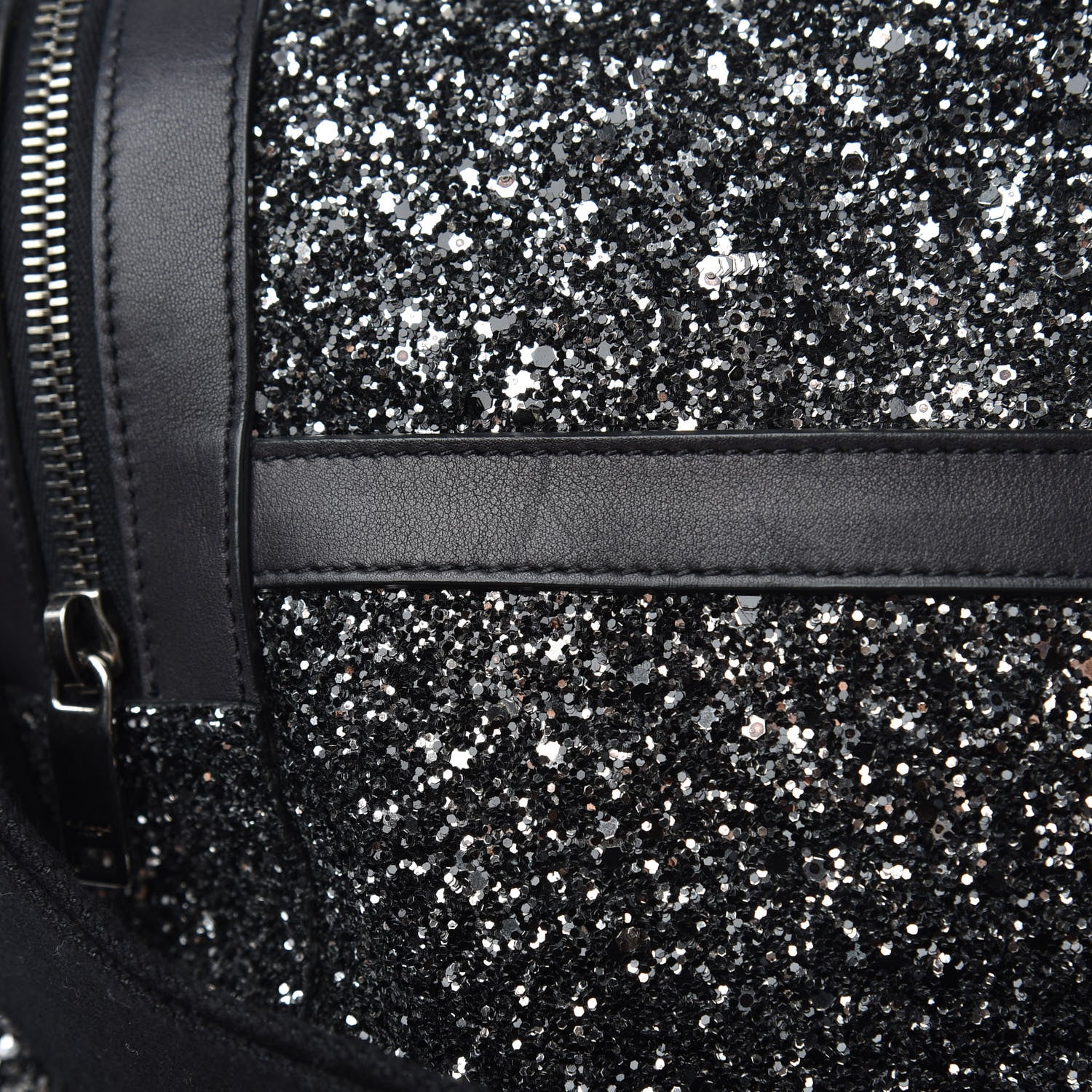 Saint Laurent Glitter Canvas City Gym Duffle Bag Black 10 of 10