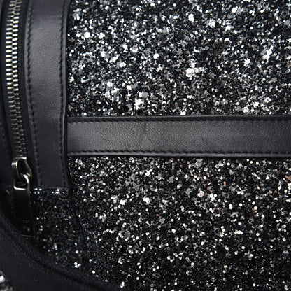 Saint Laurent Glitter Canvas City Gym Duffle Bag Black 10 of 10