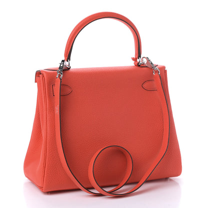Hermes Taurillon Clemence Kelly Retourne 28 Rose Texas 2 of 6