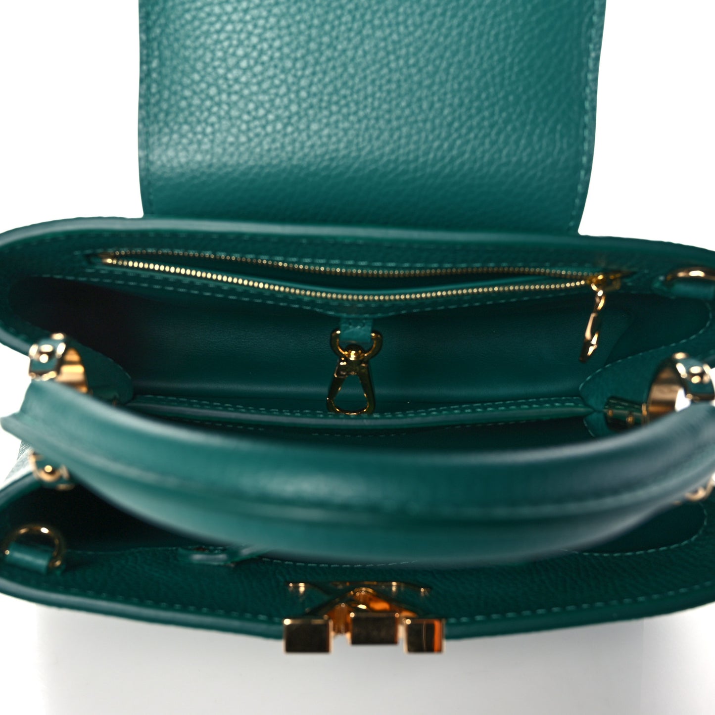 Taurillon Abalone Capucines BB Emerald