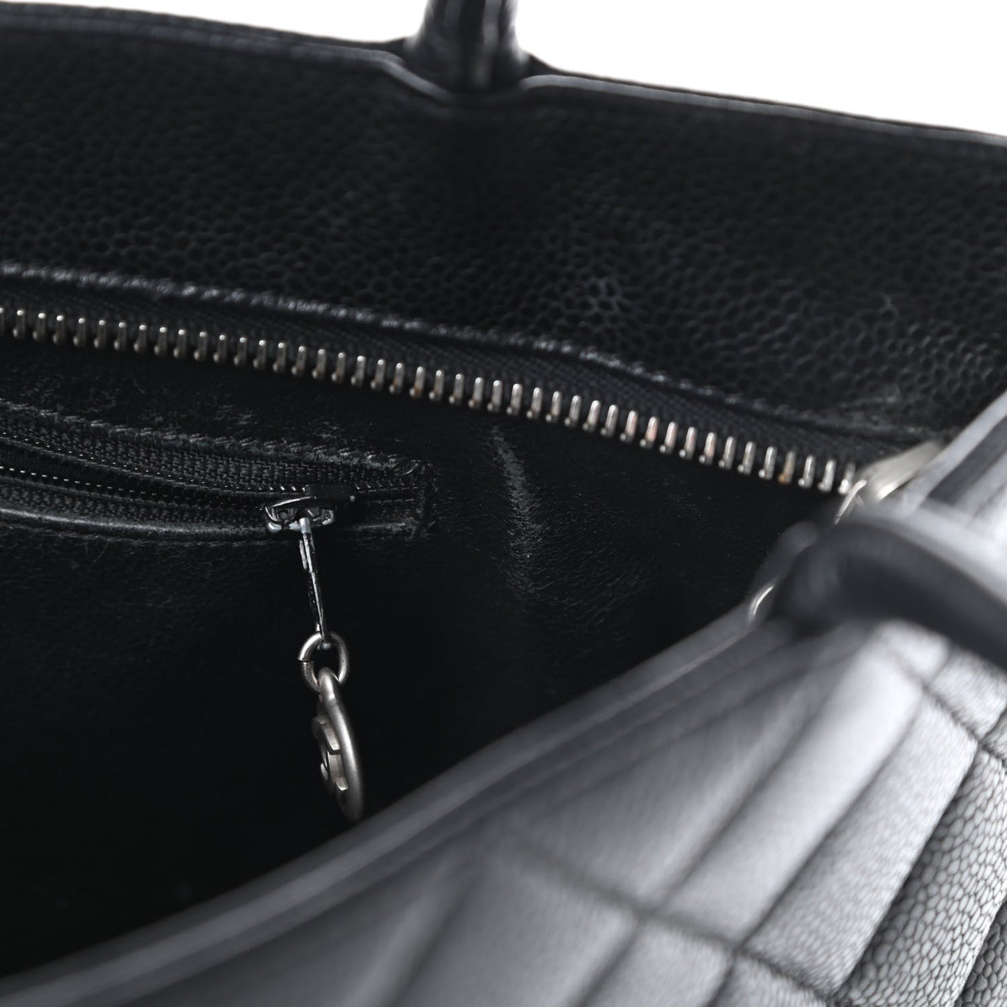 Caviar Quilted Medallion Tote Black