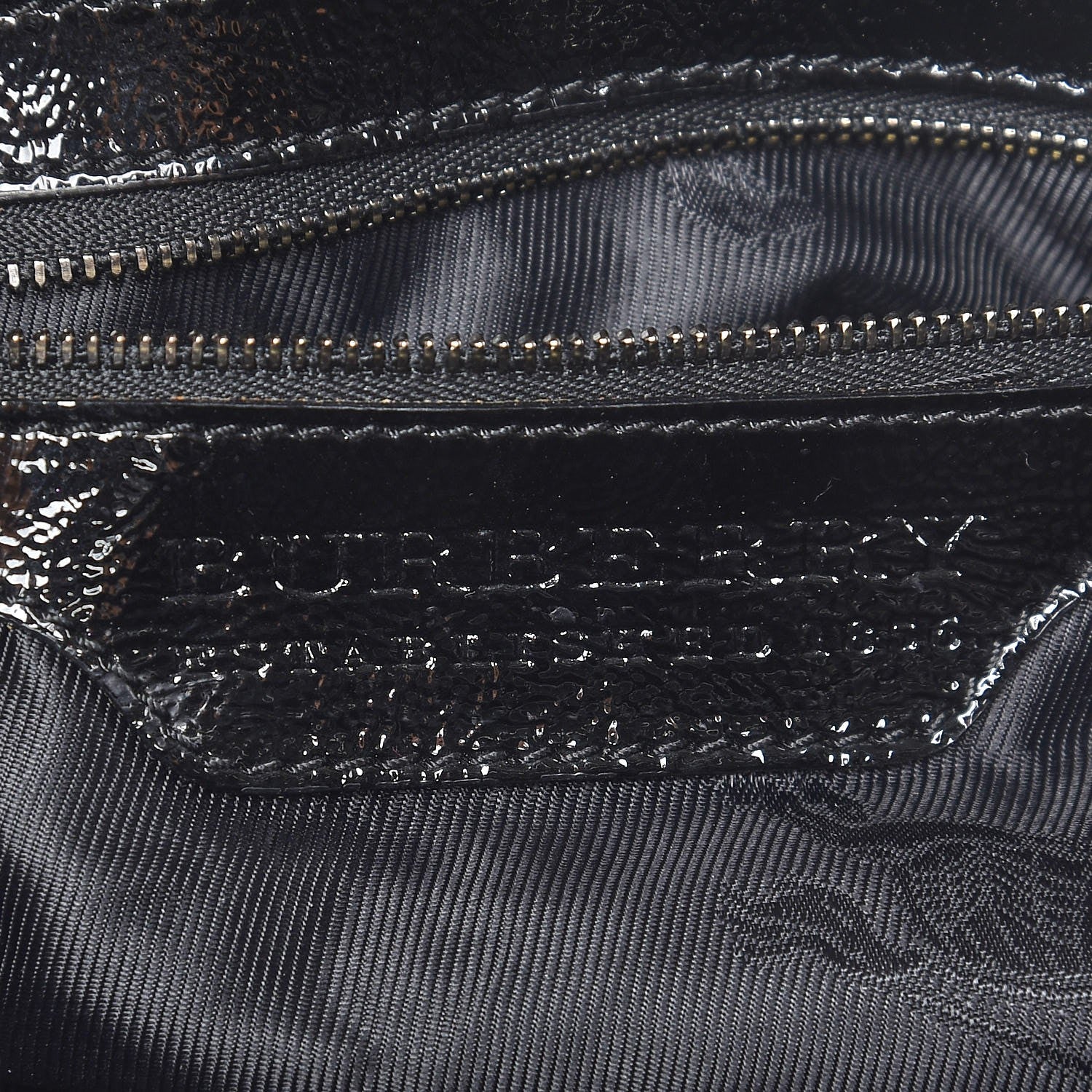 Burberry Patent Cartridge Pleat Tote Black 8 of 15