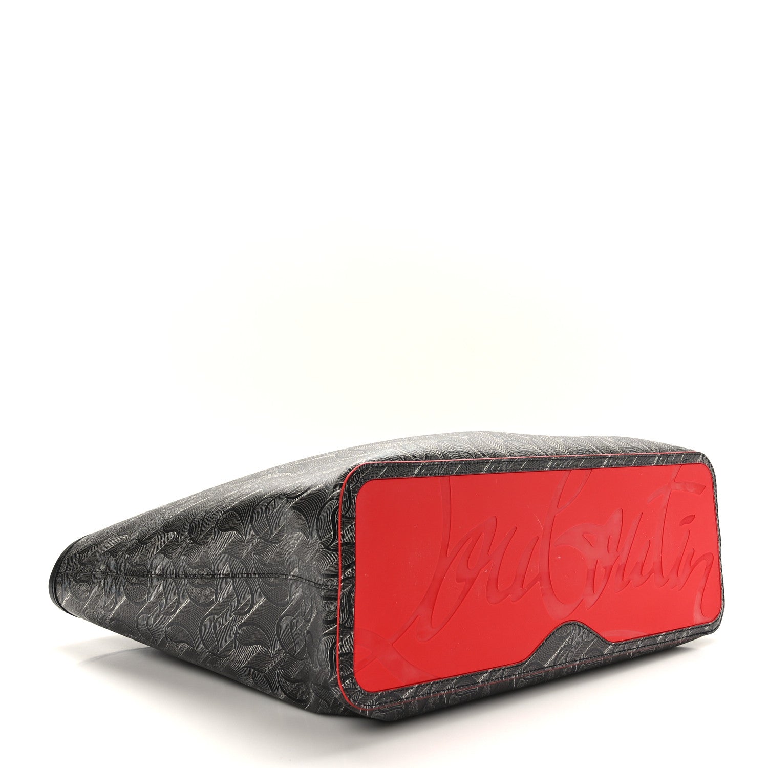 Christian Louboutin Toile Monogram Calfskin Printed Spikes East West Cabata Tote Black 5 of 9