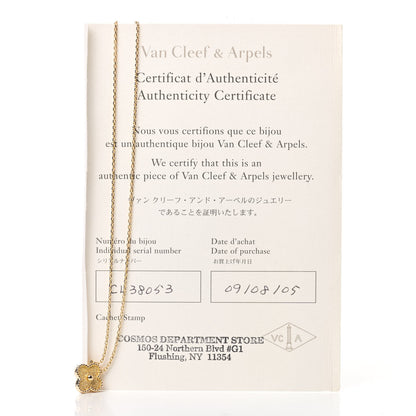 Van Cleef & Arpels 18K Yellow Gold Vintage Alhambra Pendant Necklace 5 of 5