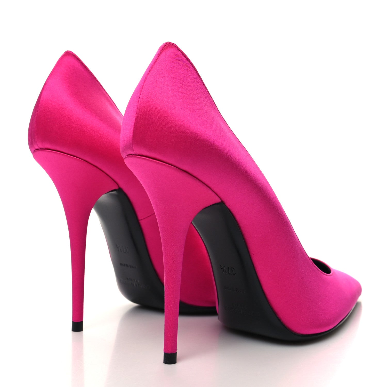 Saint Laurent Satin Instinct Pumps 37.5 Fuchsia 4 of 8