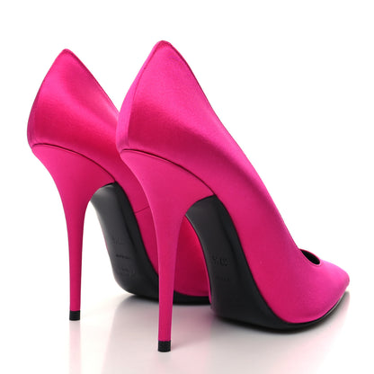 Saint Laurent Satin Instinct Pumps 37.5 Fuchsia 4 of 8