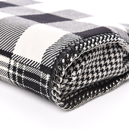 Stella McCartney Wool Plaid Falabella Fold Over Tote Black 8 of 8