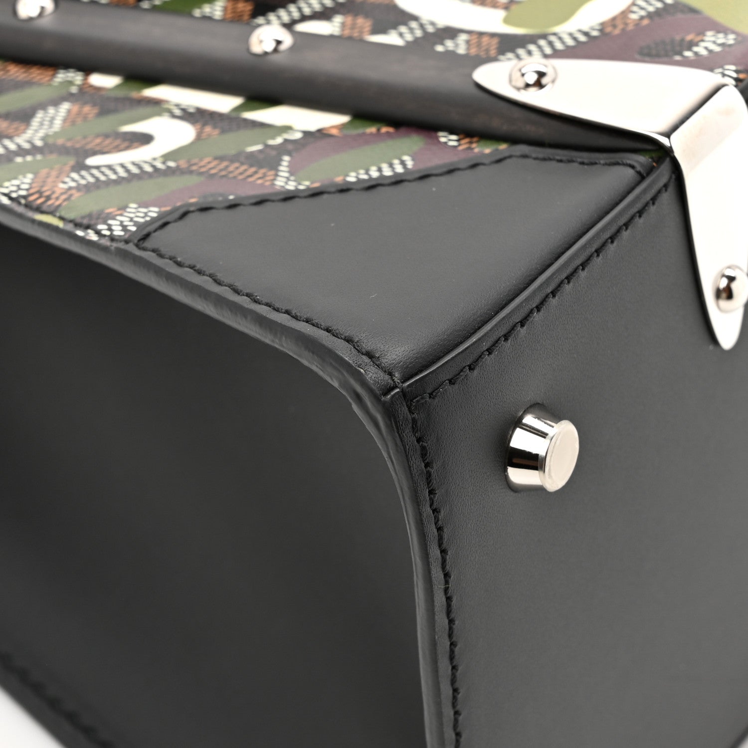 Goyard Goyardine Lettres Camouflage Saigon PM  Black Green Multicolor 10 of 12
