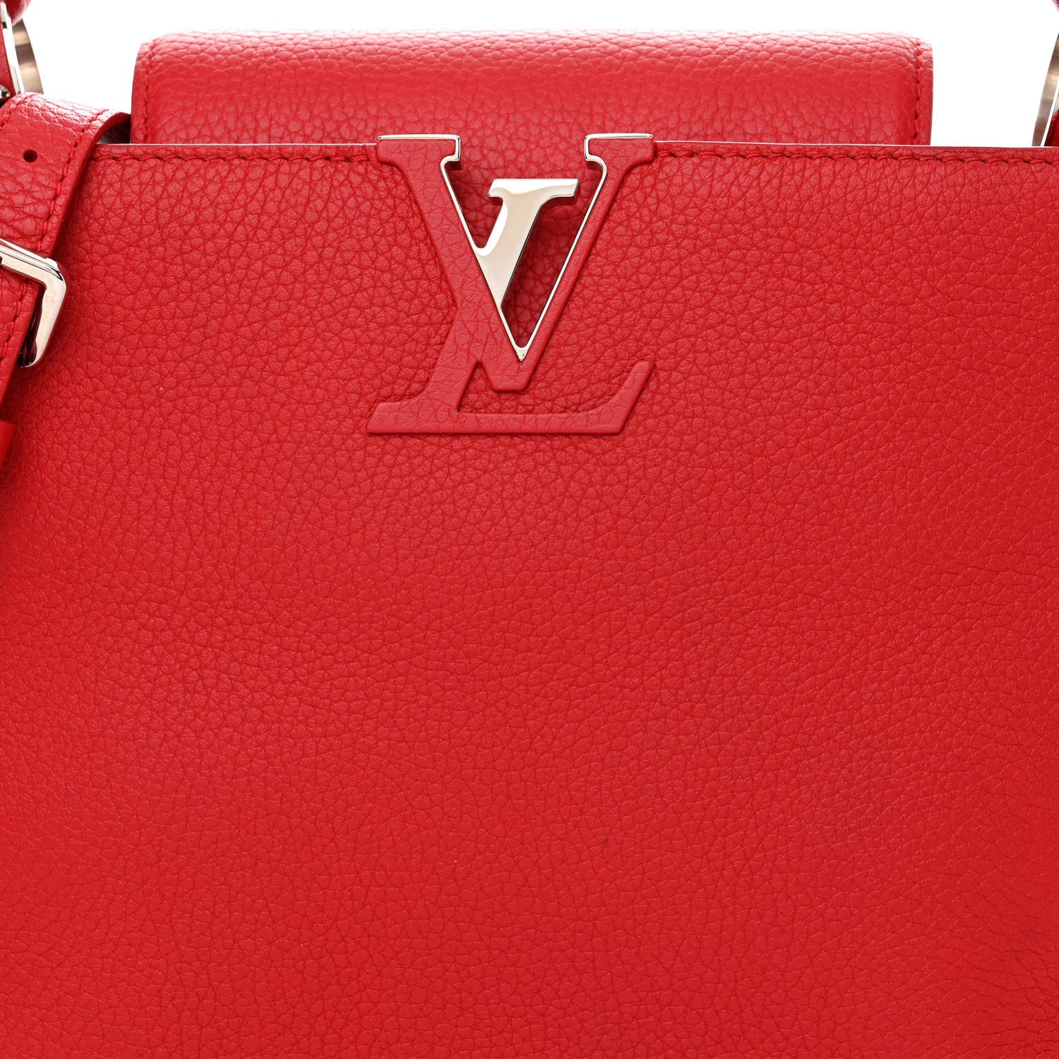 Louis Vuitton Taurillon Capucines PM Rubis 7 of 9