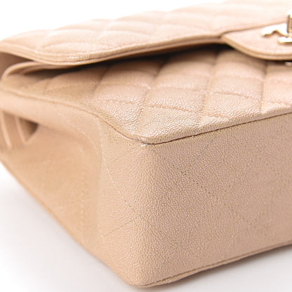 Chanel Iridescent Caviar Quilted Small Double Flap Beige 8 of 10