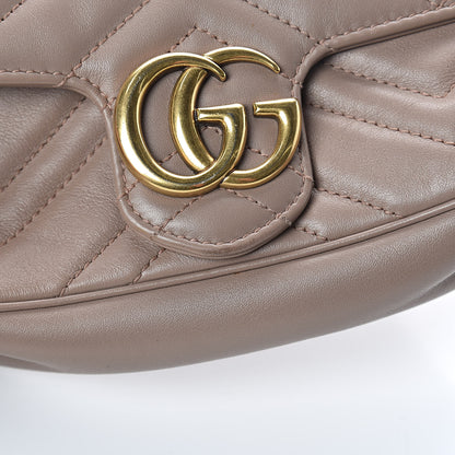 Gucci Calfskin Matelasse Super Mini GG Marmont Shoulder Bag Porcelain Rose 11 of 15