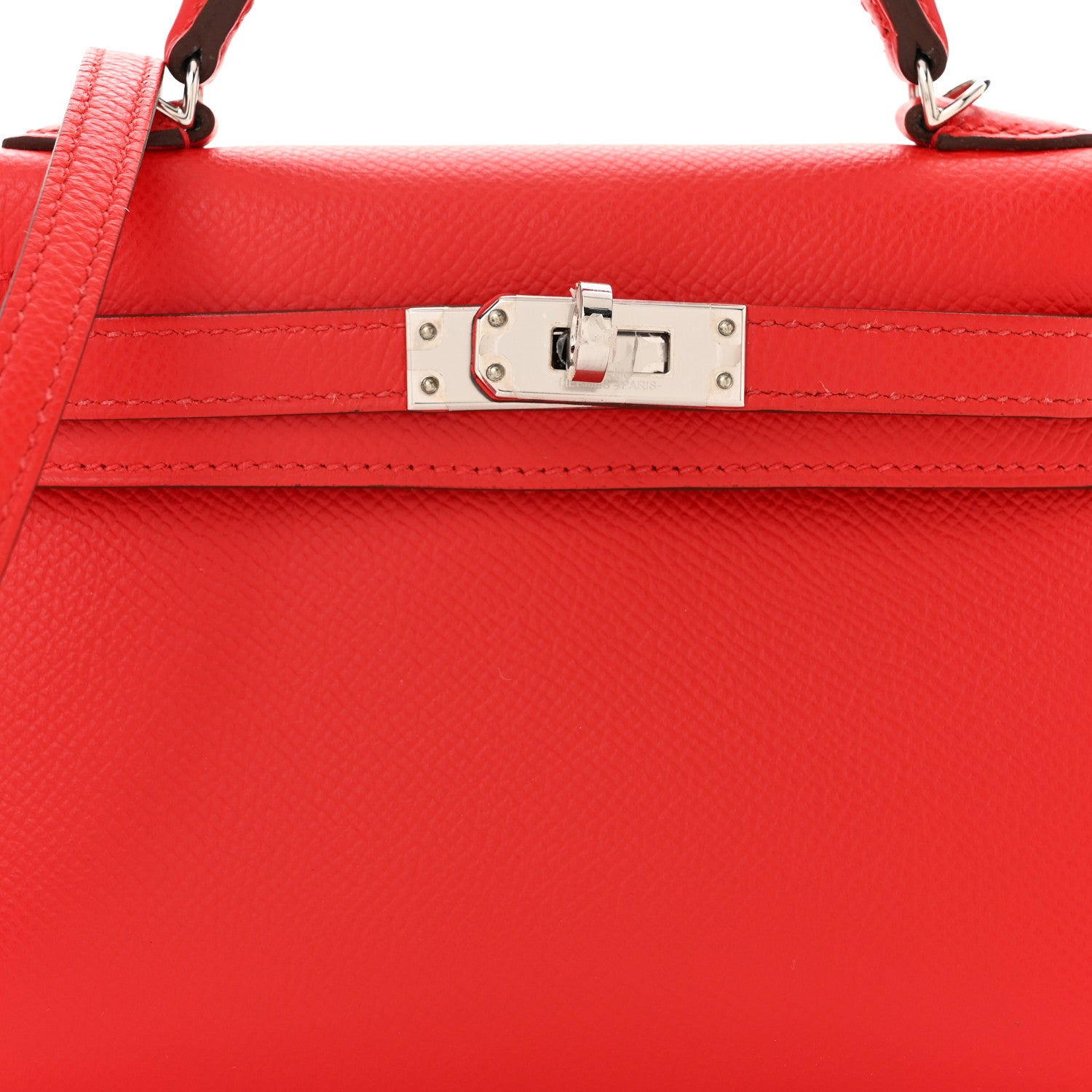 Hermes Epsom Mini Kelly Sellier 20 Rouge de Coeur 8 of 11