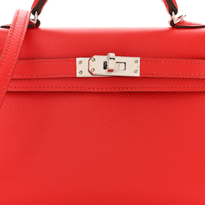 Hermes Epsom Mini Kelly Sellier 20 Rouge de Coeur 8 of 11