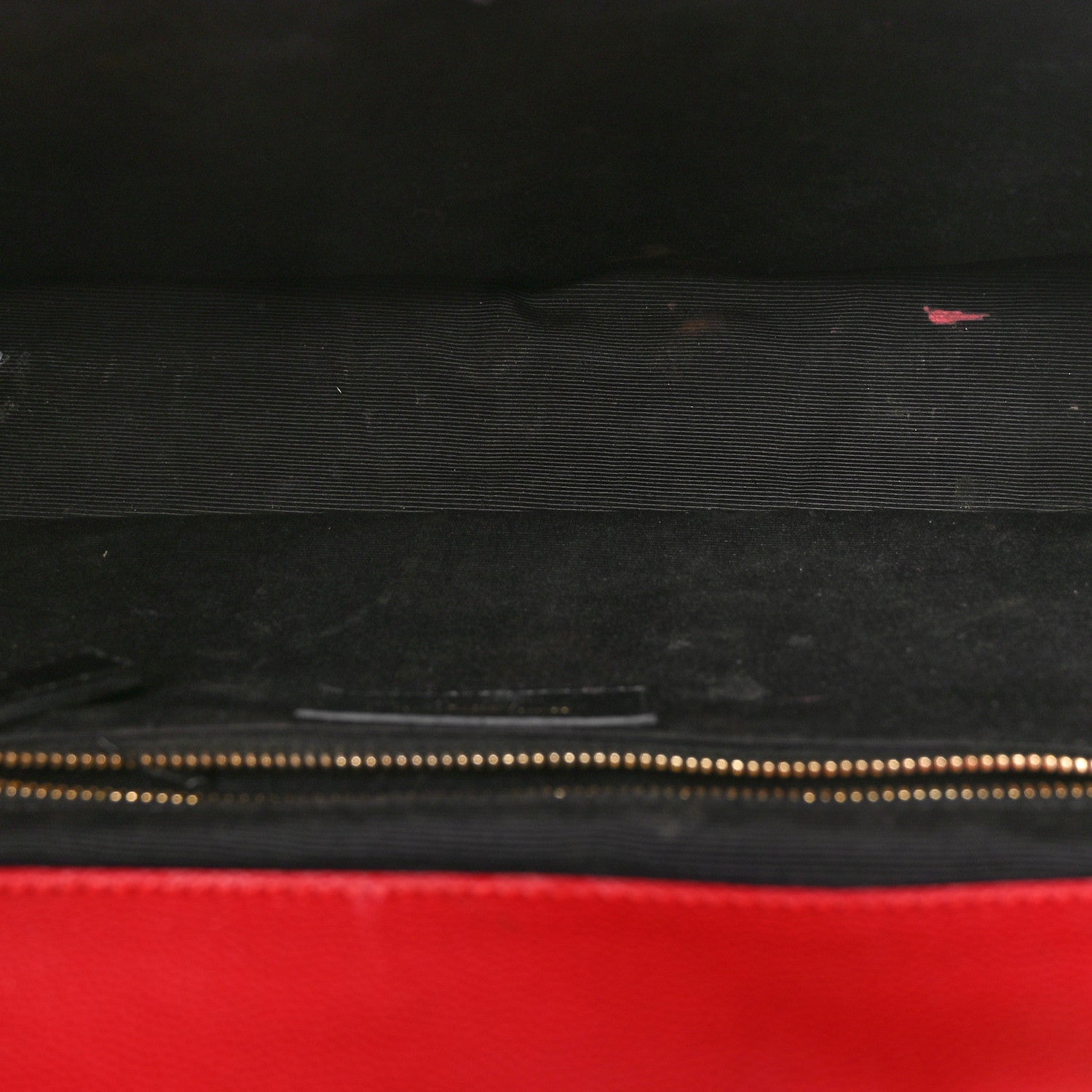 Saint Laurent Grain De Poudre Matelasse Chevron Large Monogram Satchel Lipstick Red 5 of 11