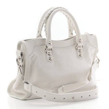 Balenciaga Agneau Arena Silver Hardware Small Le City Optic White 3 of 10