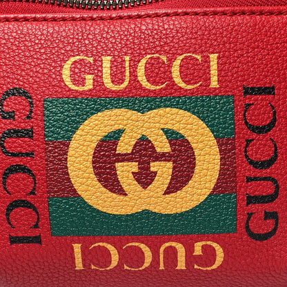 Gucci Grained Calfskin Small Logo Belt Bag Hibiscus Red 8 of 10