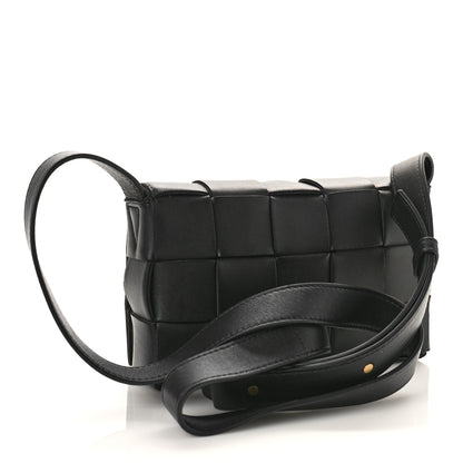 Bottega Veneta Lambskin Maxi Intreccio Small Cassette Crossbody Bag Black 3 of 9