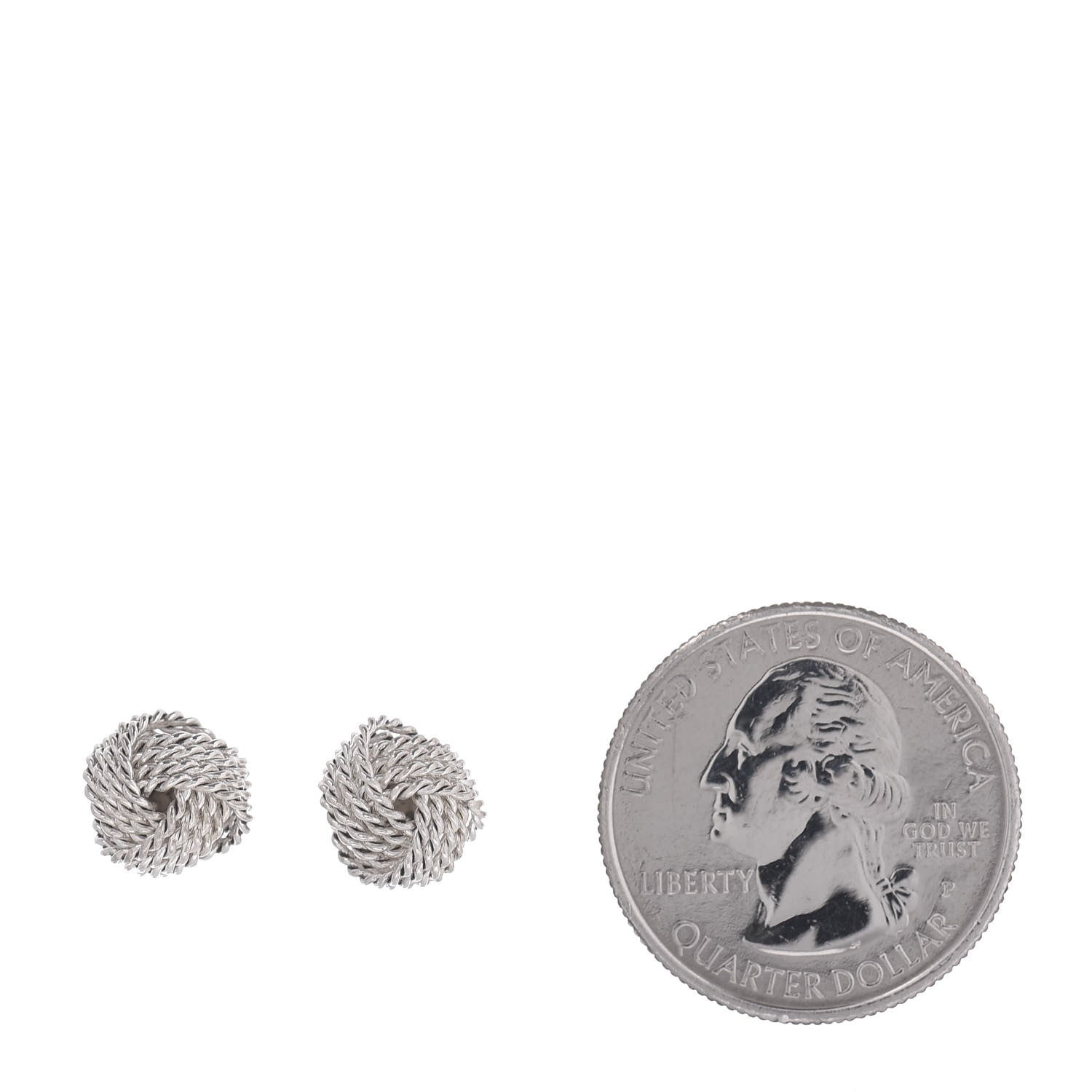 Tiffany Sterling Silver Twist Knot Earrings 2 of 3