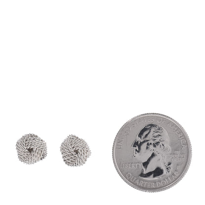 Tiffany Sterling Silver Twist Knot Earrings 2 of 3