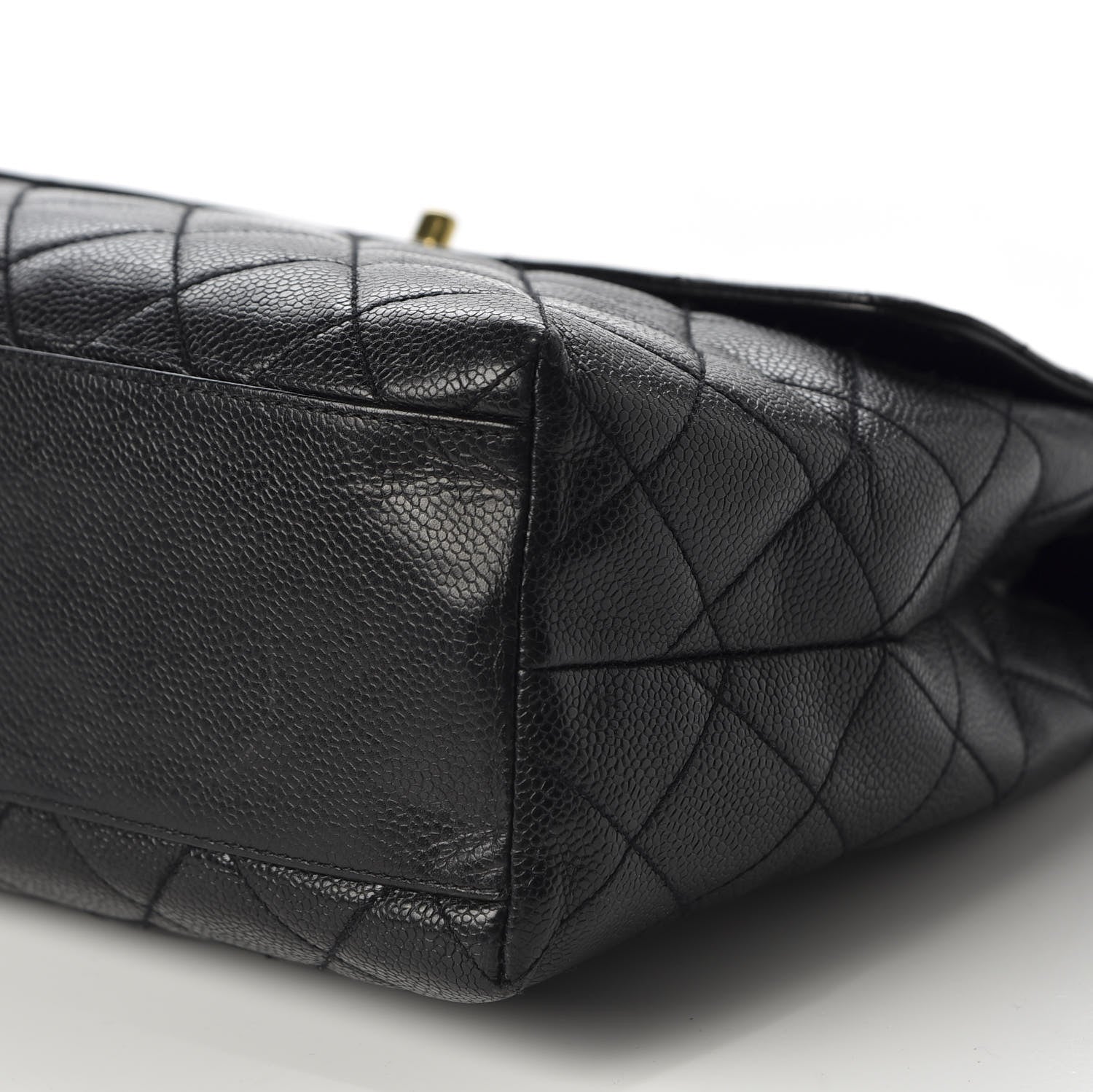 Chanel Caviar Quilted Jumbo Kelly Flap Black 6 of 9