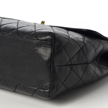 Chanel Caviar Quilted Jumbo Kelly Flap Black 6 of 9