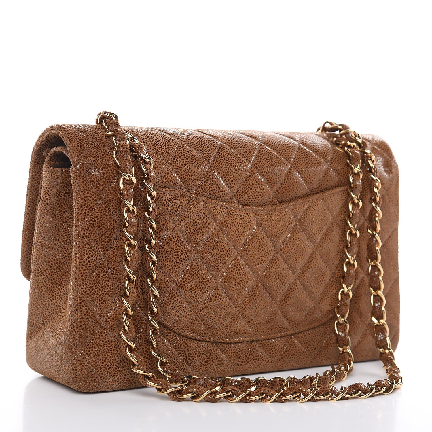 Chanel Iridescent Caviar Quilted Medium Double Flap Marron Clair 3 of 10