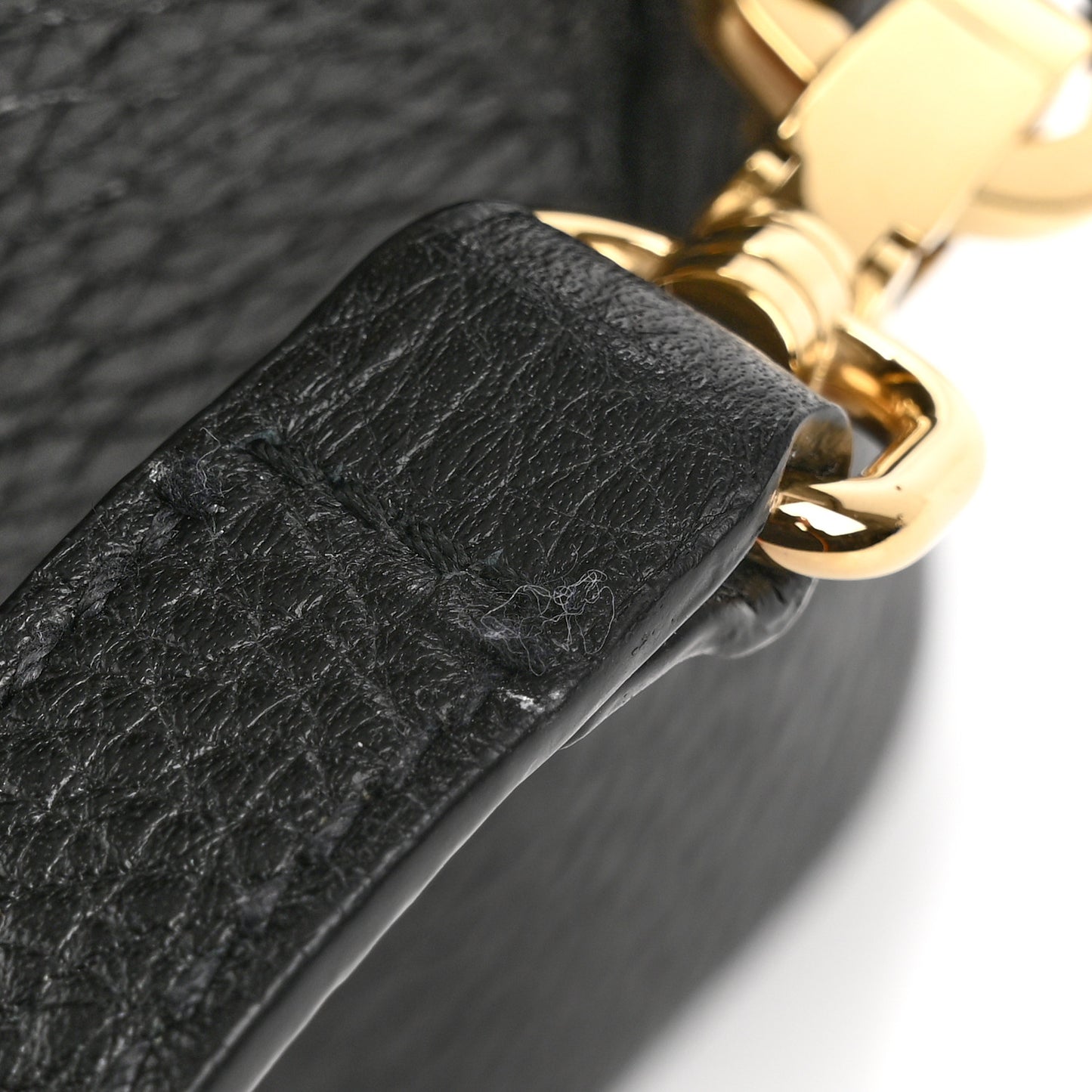 Vitello Daino Mini Vanity Top Handle Bag Black