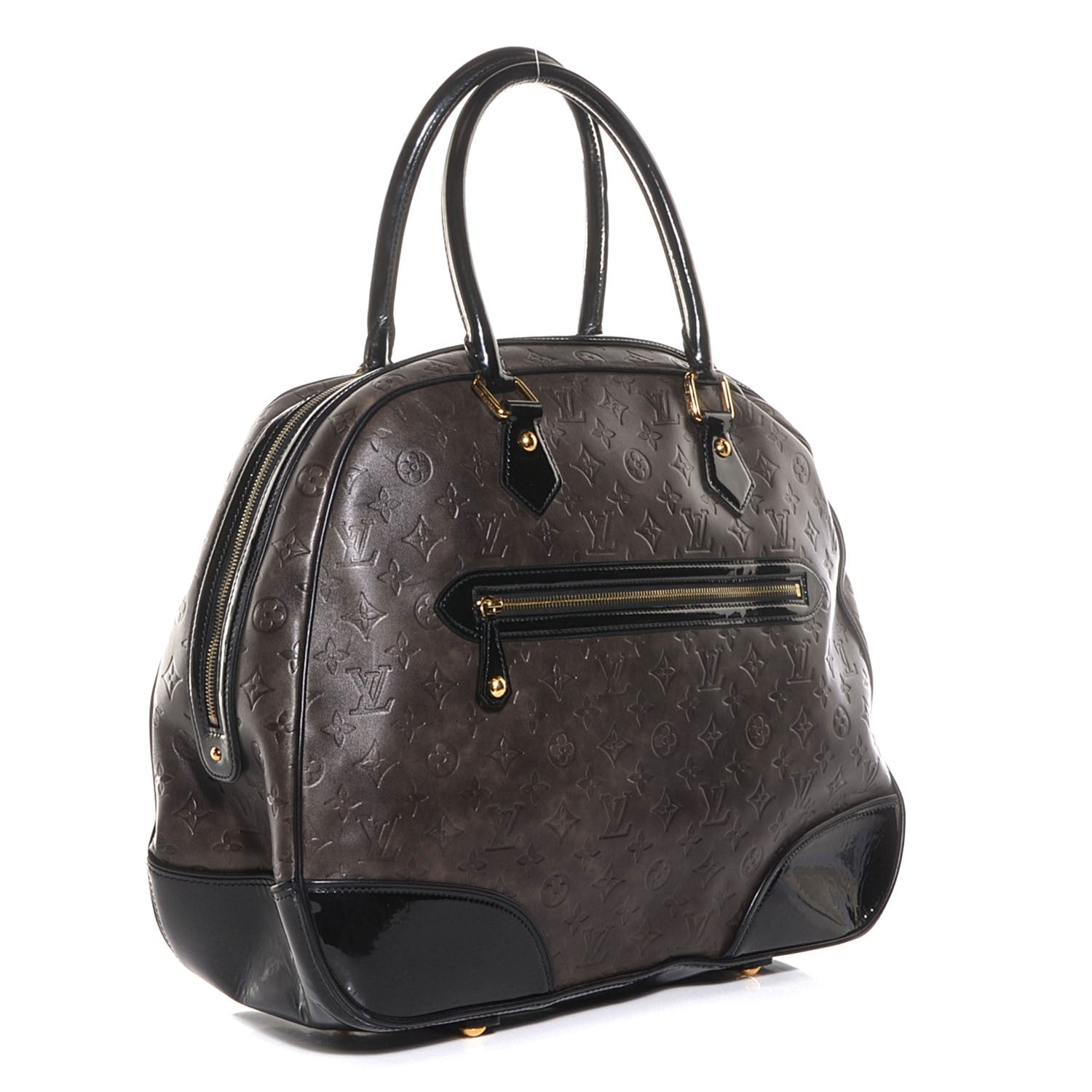 Louis Vuitton Monogram Embossed Cuir Alizee Grey 3 of 7