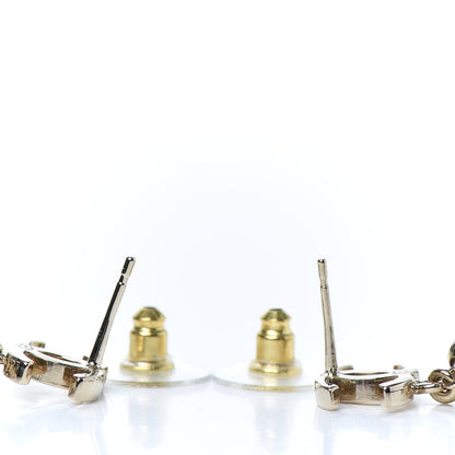 Chanel Metal CC Bead Drop Earrings Gold 3 of 4