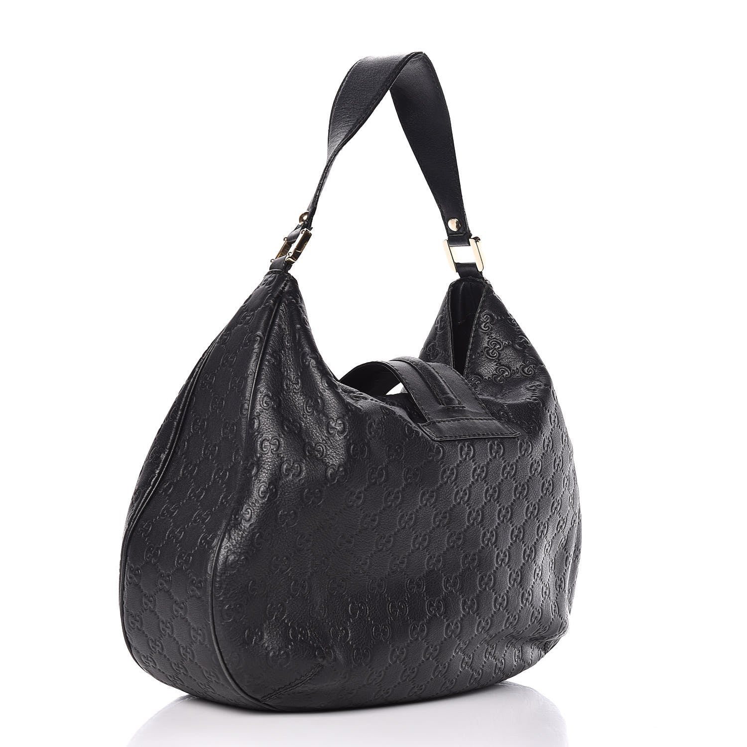 Gucci Guccissima Large New Ladies Web Hobo Black 3 of 18
