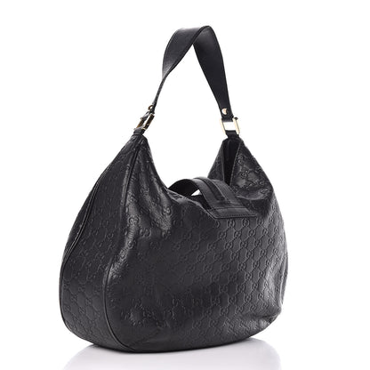 Gucci Guccissima Large New Ladies Web Hobo Black 3 of 18