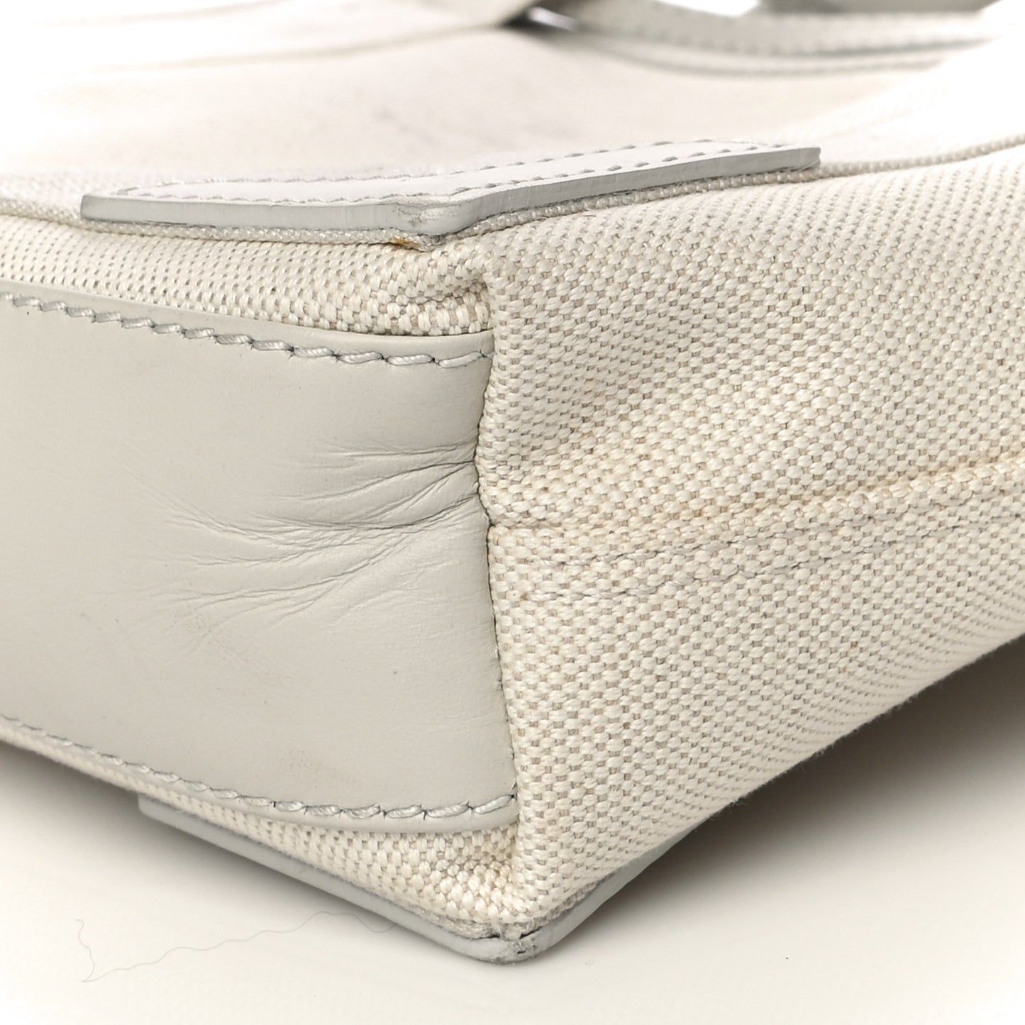 Cotton Canvas Calfskin Navy Cabas XS Natural