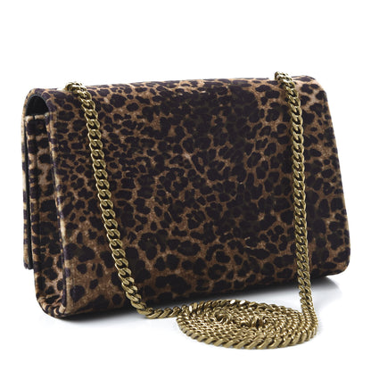 Saint Laurent Jacquard Leopard Small Monogram Kate Satchel Manto Natural 3 of 9