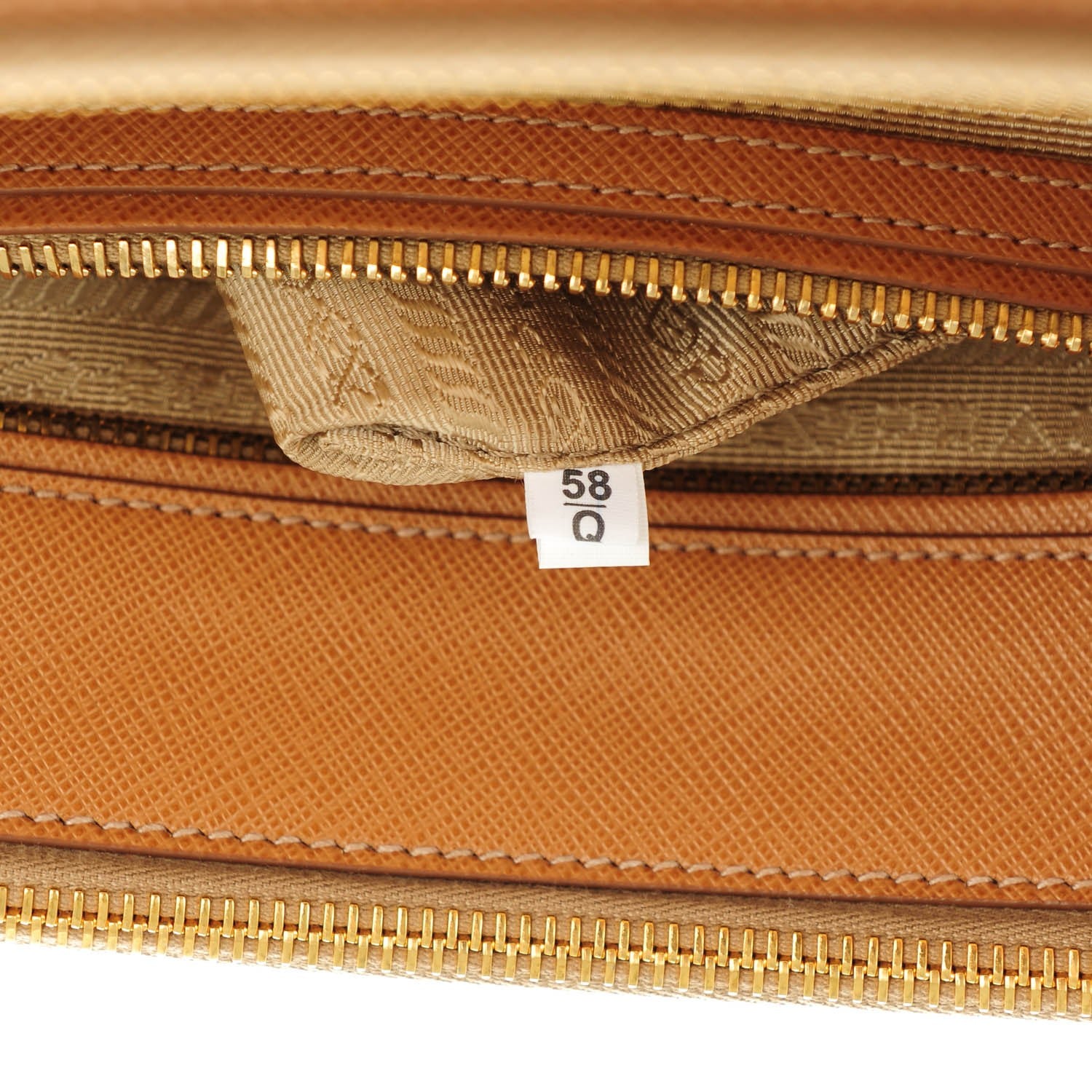 Prada Saffiano Medium Galleria Double Zip Tote Caramel 8 of 9