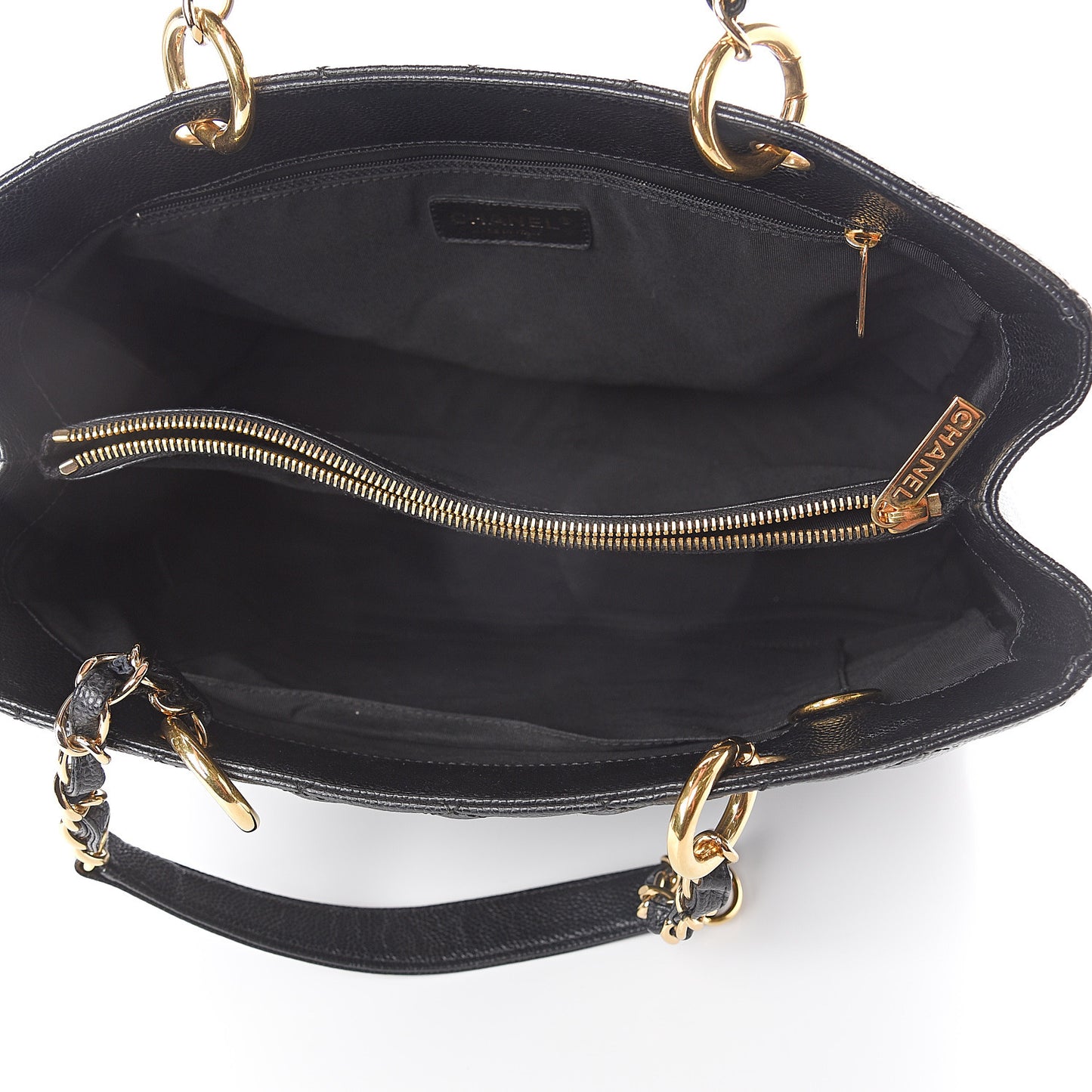 Caviar Quilted Grand Shopping Tote GST Black