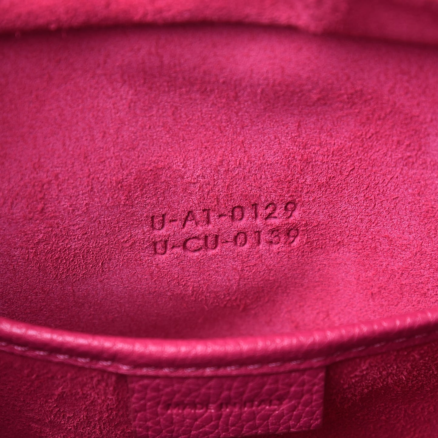 Drummed Calfskin Nano Luggage Plum