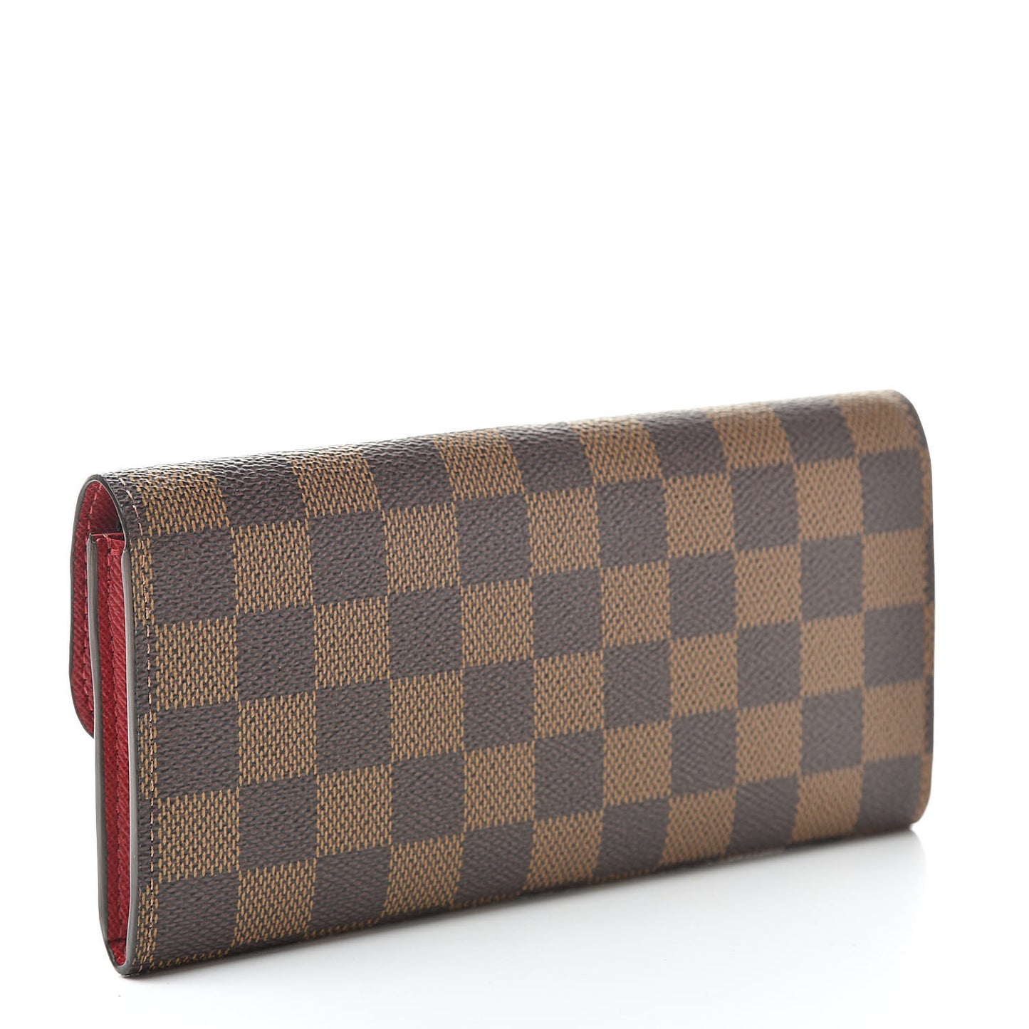 Damier Ebene Emilie Wallet Red