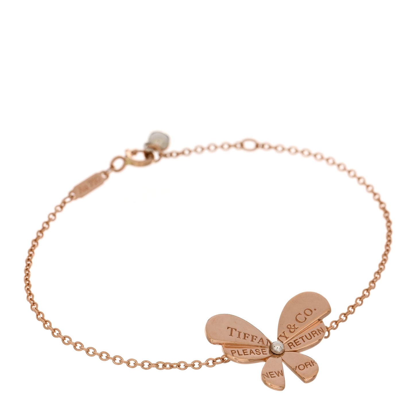 18K Rose Gold Sterling Silver Return to Love Bugs Butterfly Bracelet