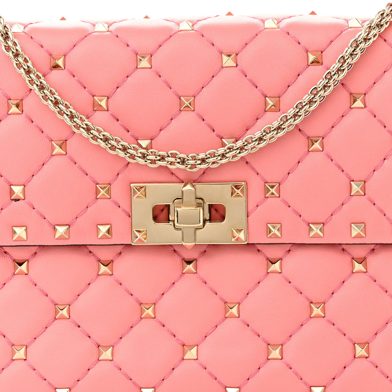 Valentino Garavani Nappa Medium Rockstud Spike Shoulder Bag Paradise Rose 7 of 9