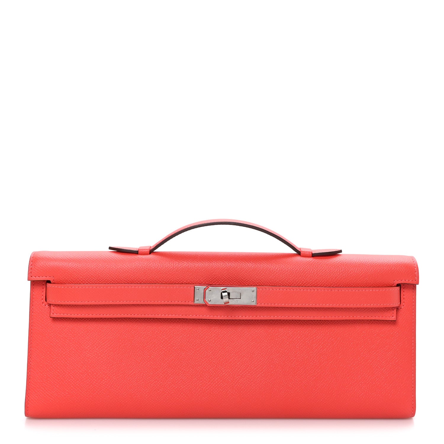 Hermes Epsom Kelly Cut Clutch Pochette Rose Jaipur 1 of 9