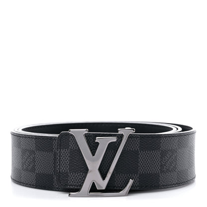 Louis Vuitton Damier Graphite 40mm LV Initiales Belt 110 44 1 of 4