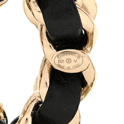 Chanel Lambskin Pearl Strass Sergeant Chanel Brooch Black Gold 3 of 4