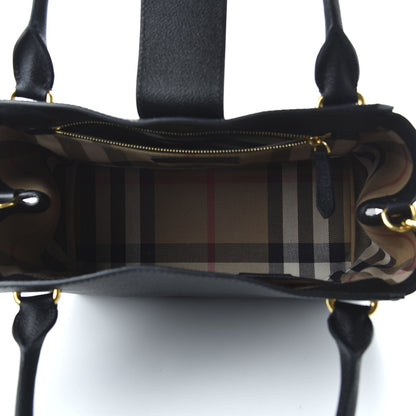 Burberry Soft Grain Calfskin Medium Buckle Tote Black 6 of 10