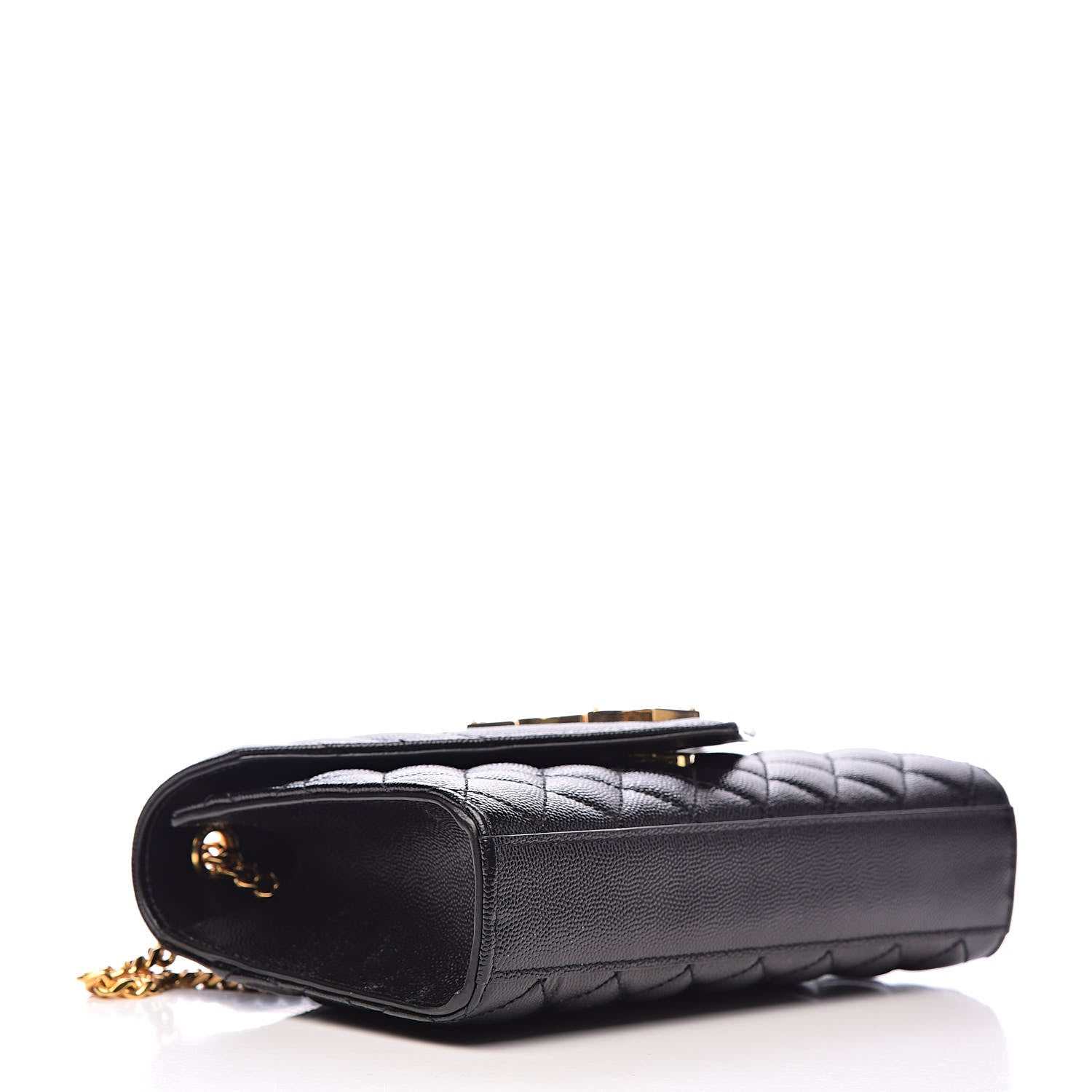 Saint Laurent Grain De Poudre Textured Mixed Matelasse Triquilt Small Monogram Satchel Black 4 of 10