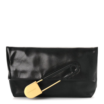 Burberry Grained Calfskin Pin Clutch Black 1 of 12