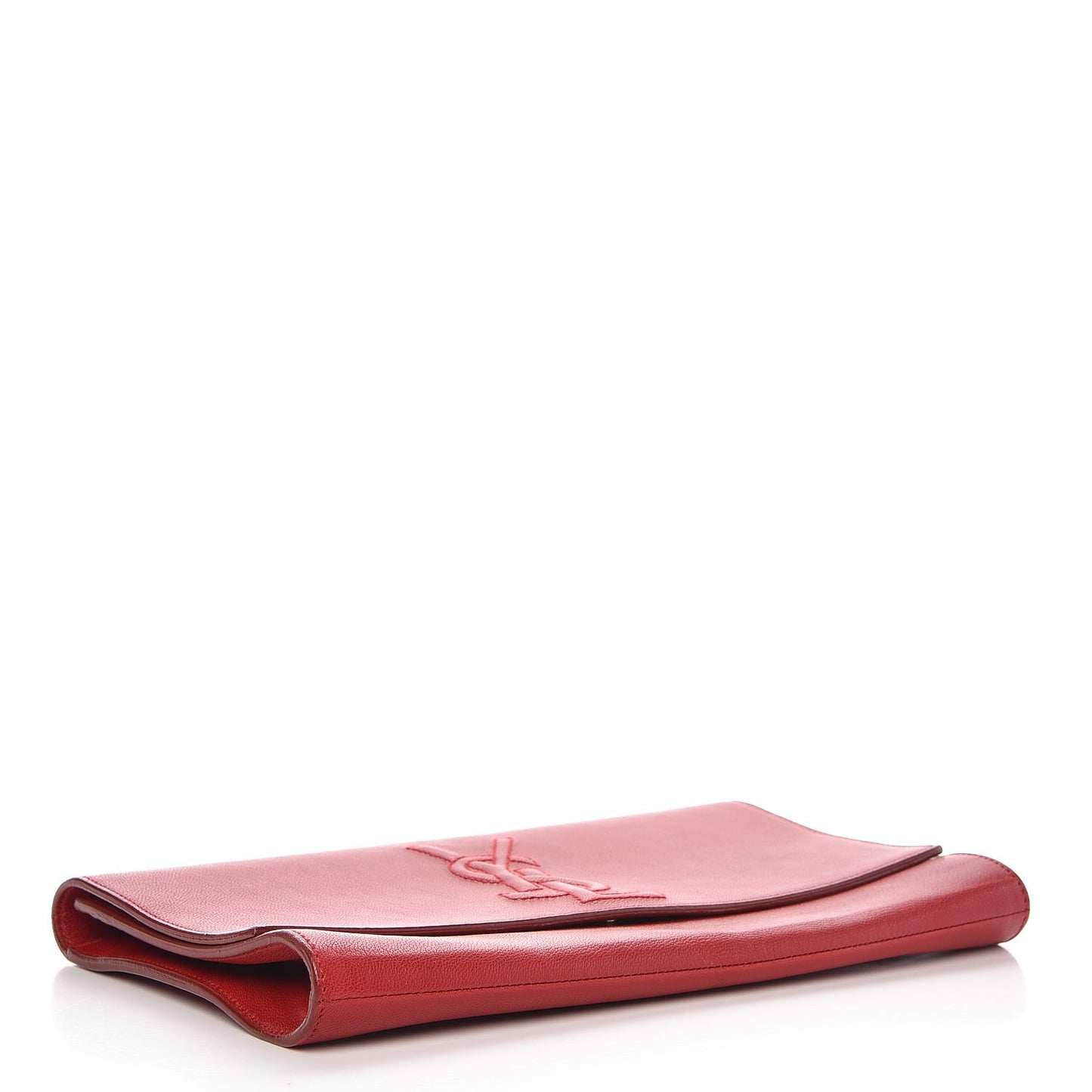 Goatskin Monogram Large Belle De Jour Clutch Red