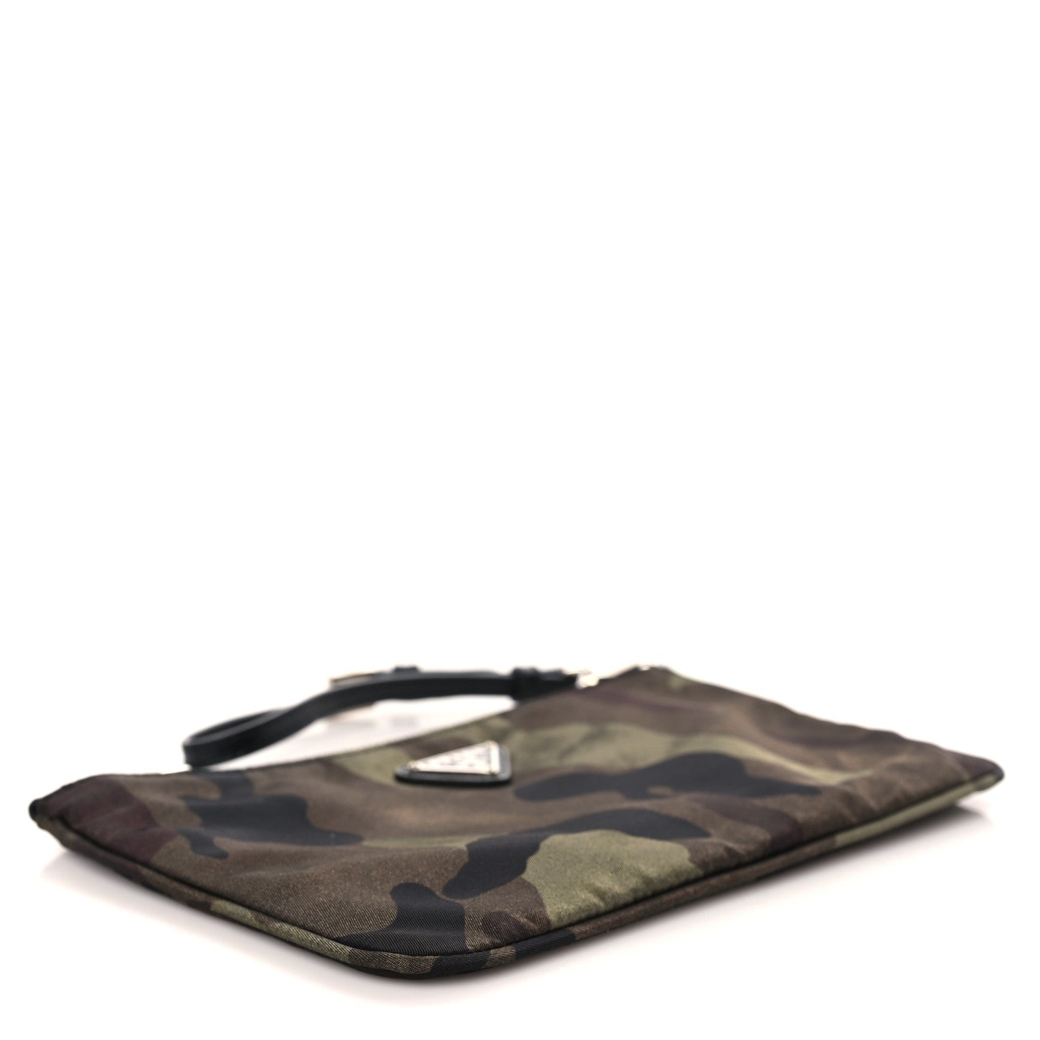 Prada Tessuto Nylon Saffiano Wristlet Mimetico 4 of 9