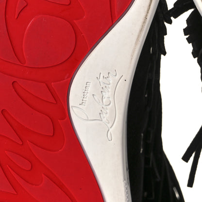 Christian Louboutin Veau Velours Spikes Womens Coachelita Flat Sneakers 39 Black 6 of 9